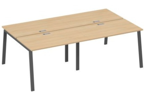 Рабочая станция 4х120 Мира Трио, цвет натуральный дуб + антрацит