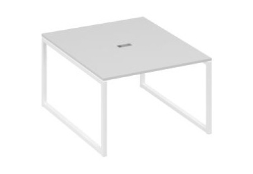 Стол для переговоров прямоугольный Мира Одри, цвет серый + белый