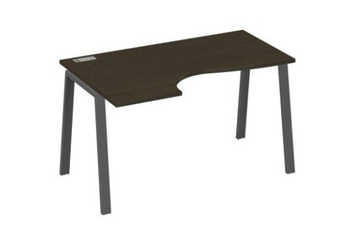 Стол эргономичный левый 140 Мира Трио, цвет венге + антрацит