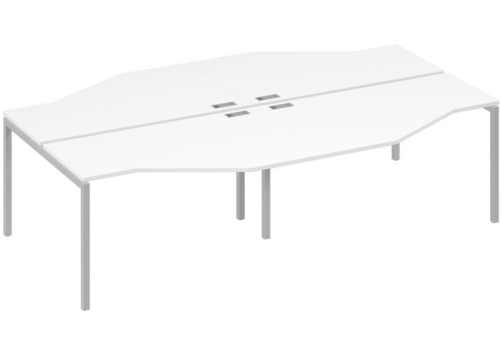 Рабочая станция эргономичная 4х140 Техно Мира Лофт, цвет белый премиум + серый