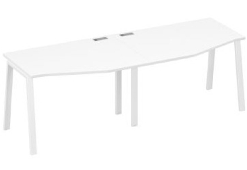 Рабочая станция эргономичная (2х120) Мира Нумо, цвет белый премиум + белый