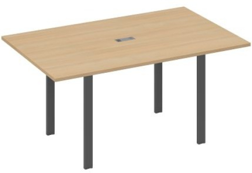 Стол для переговоров прямоугольный Мира Нумо, цвет натуральный дуб + антрацит