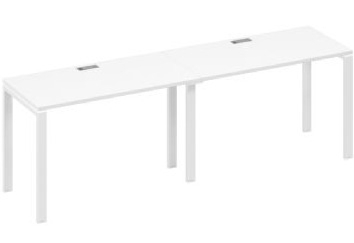 Рабочая станция (2х120) Мира Нумо, цвет белый премиум + белый