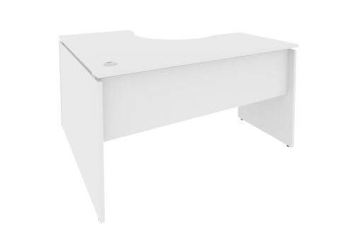 Стол криволинейный правый, цвет белый