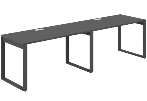 Рабочая станция с лючком Фламинго, цвет антрацит + антрацит