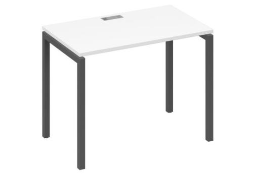 Стол письменный Мира Лофт, цвет белый премиум + антрацит