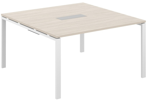 Стол переговорный Индиго Сет, цвет дуб светлый + белый