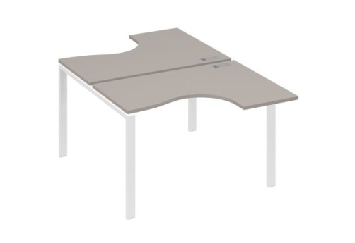 Рабочая станция эргономичная (2х120) Мира Нумо, цвет мокко премиум + белый