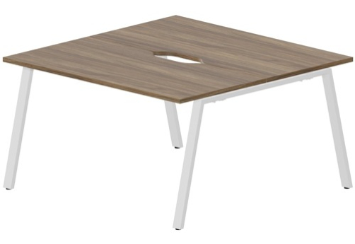 Стол составной на 2 рабочих места (2 выреза) Сильвана, цвет орех