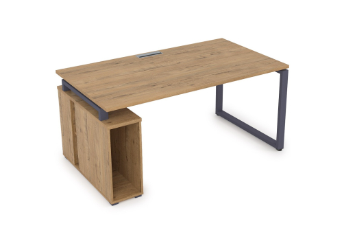 Стол компьютерный с нишей под системный блок Оскар Персонал, цвет тиковое дерево