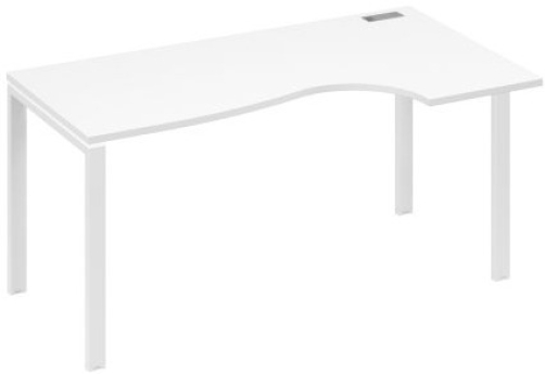 Стол эргономичный правый Мира Нумо, цвет белый премиум + белый