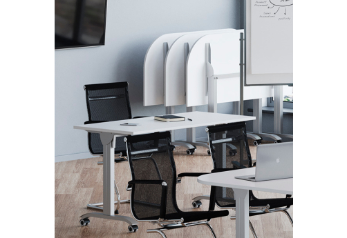 Стол складной мобильный Феникс, цвет белый