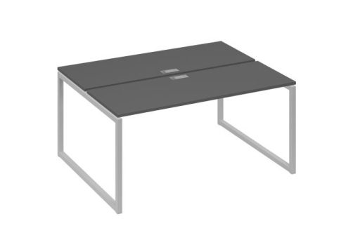 Рабочая станция (2х160) Мира Одри, цвет антрацит премиум + серый