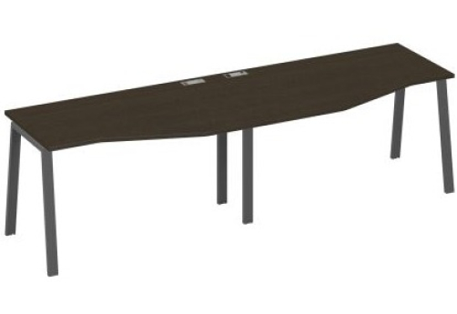 Рабочая станция эргономичная (2х140) Мира Нумо, цвет венге + антрацит