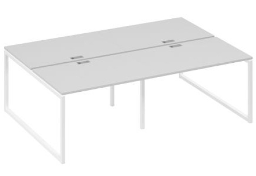 Рабочая станция (4х120) Мира Одри, цвет серый + белый