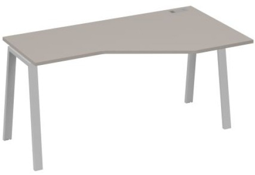 Стол эргономичный правый Мира Трио, цвет мокко премиум + серый