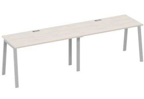 Рабочая станция 2х140 Мира Трио, цвет дуб шамони + серый