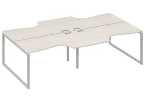 Рабочая станция эргономичная (4х140) Мира Одри, цвет дуб шамони + серый