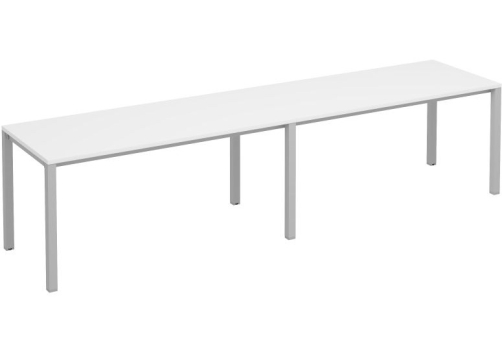 Рабочая станция (2х140) Прайм Металл 50, цвет белый + серый
