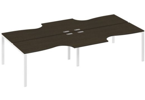Рабочая станция эргономичная (4х160) Мира Нумо, цвет венге + белый