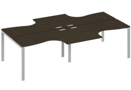 Рабочая станция эргономичная (4х140) Мира Нумо, цвет венге + серый