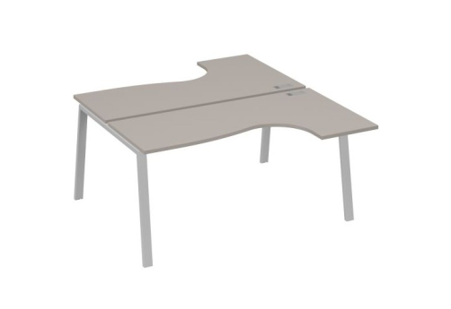 Рабочая станция эргономичная 2х160 Мира Трио, цвет мокко премиум + серый
