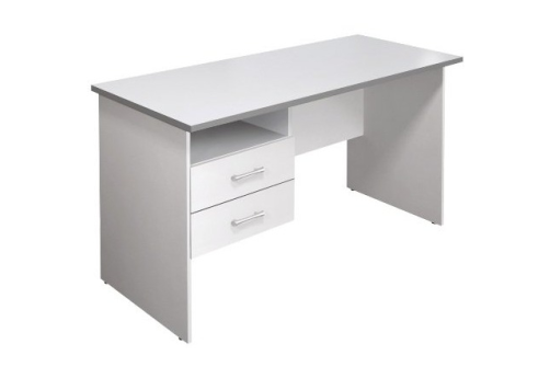 Стол рабочий с тумбой, цвет серый