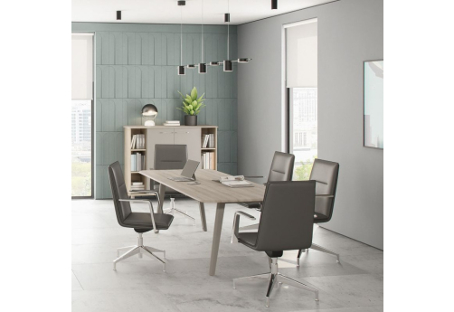 Стол для переговоров Види Металл, цвет вяз