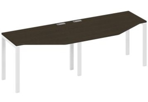 Рабочая станция эргономичная (2х120) Мира Нумо, цвет венге + белый