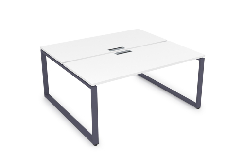Стол на 2 рабочих места Оскар Персонал, цвет белый премиум