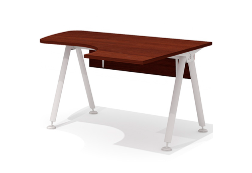 Стол эргономичный на металлокаркасе правый Джерси, цвет орех