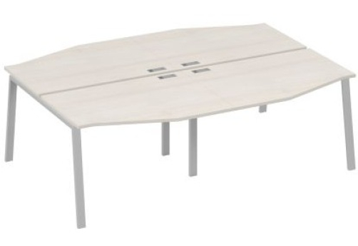 Станция рабочая эргономичная 4х120 Мира Трио, цвет дуб шамони + серый