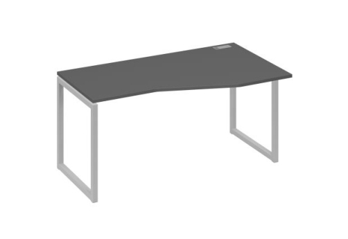 Стол эргономичный правый Мира Одри, цвет антрацит премиум + серый