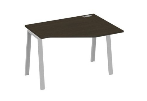 Стол эргономичный правый Мира Трио, цвет венге + серый