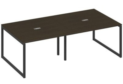 Стол для переговоров прямоугольный Мира Одри, цвет венге + антрацит