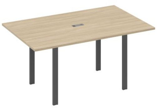 Стол для переговоров прямоугольный Мира Нумо, цвет дуб скандинавский + антрацит