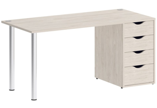 Стол письменный с тумбой 4 ящика, цвет денвер светлый