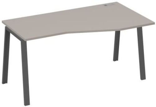 Стол эргономичный правый 160 Мира Трио, цвет мокко премиум + антрацит