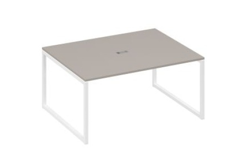 Стол для переговоров прямоугольный Мира Одри, цвет мокко премиум + белый