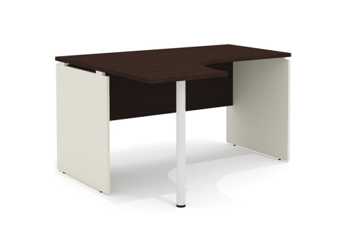 Стол рабочий эргономичный с опорой (левый) Некста, цвет венге + беж