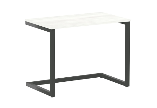 Стол письменный, цвет белое дерево + антрацит