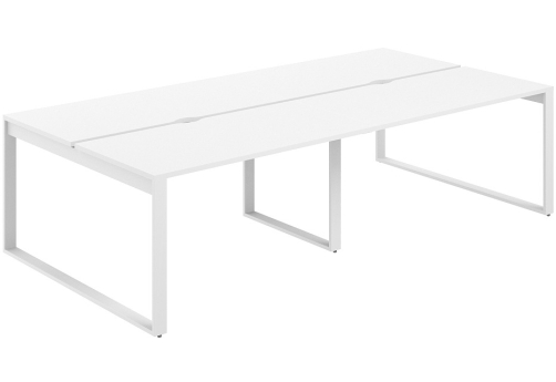 Рабочая станция с вырезом Фламинго, цвет белый + белый