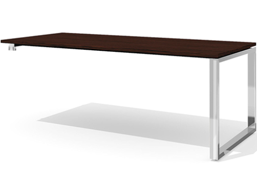 Стол руководителя к опорной тумбе Некста Директ, цвет венге + хром