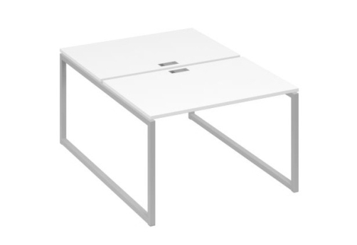 Рабочая станция (2х120) Мира Одри, цвет белый премиум + серый