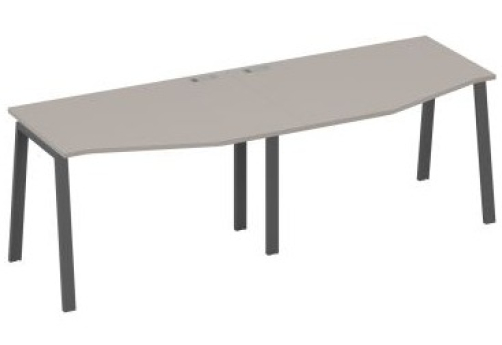 Рабочая станция эргономичная (2х120) Мира Нумо, цвет мокко премиум + антрацит