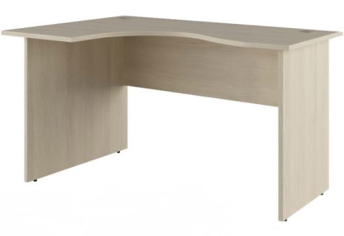 Стол эргономичный левый, цвет дуб светлый