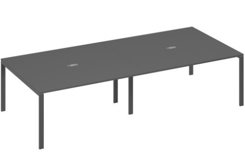Стол для переговоров прямоугольный Мира Нумо, цвет антрацит премиум + антрацит