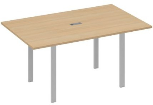 Стол для переговоров прямоугольный Мира Нумо, цвет натуральный дуб + серый