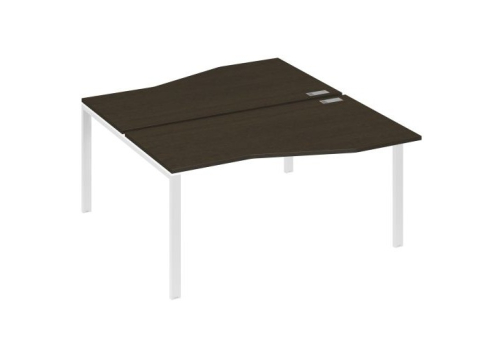 Рабочая станция эргономичная (2х160) Мира Нумо, цвет венге + белый