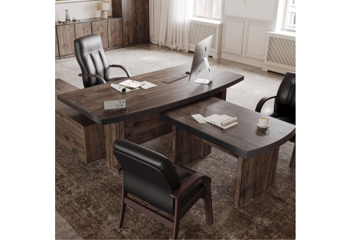 Стол письменный с тумбой и брифинг-приставкой Дакар, цвет дуб апрельский